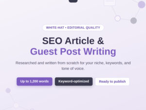 SEO Article & Guest Post Writing Service